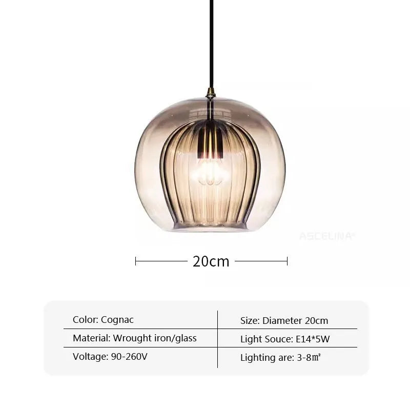 Nordic Double Glass Pendant Light