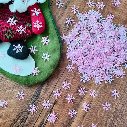 Confete de flocos de neve artificiais de Natal