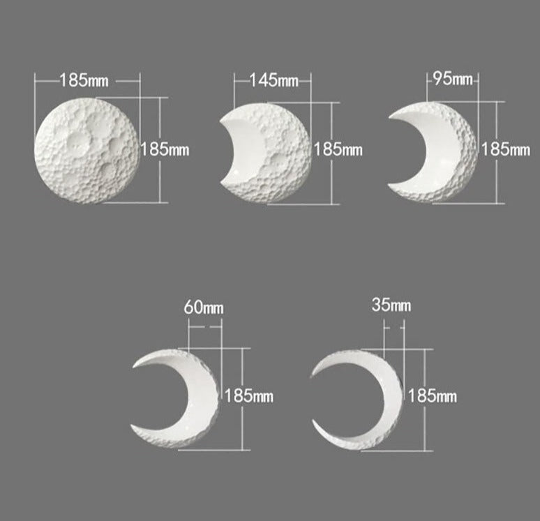 Ceramic Simulation Moon Phases Wall Decor