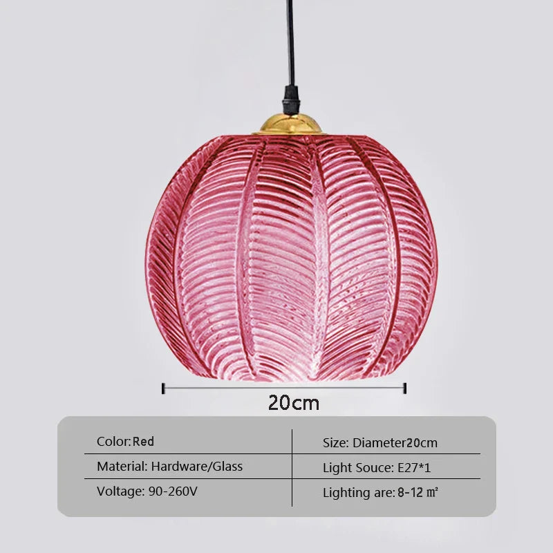 Colorful Nordic Palm Leaf Pendant Light