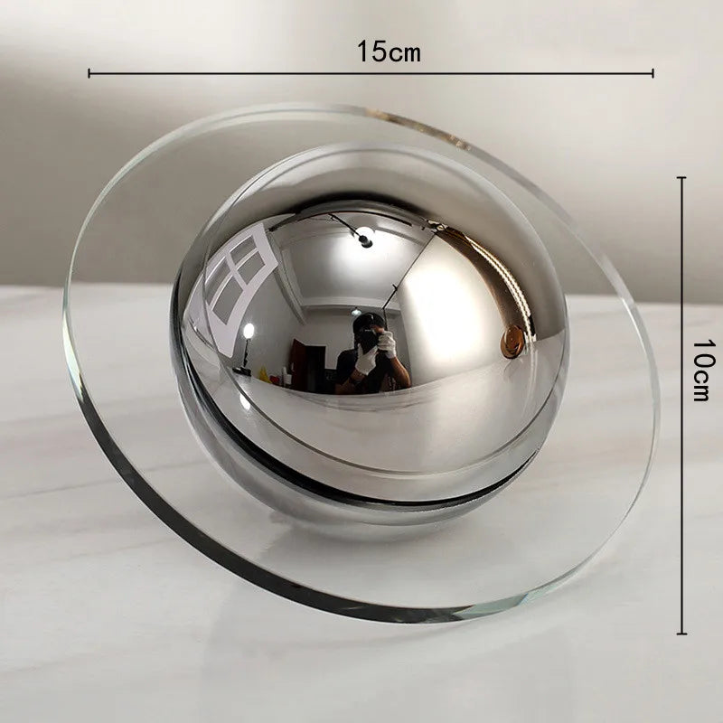 Modern Glass Butterfly and Planet Ball Ornaments