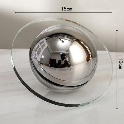 Modern Glass Butterfly and Planet Ball Ornaments