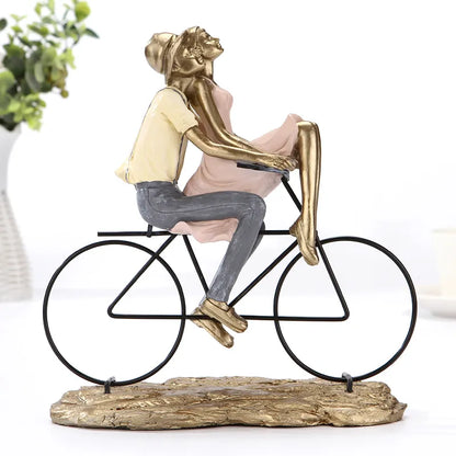 Our Journey" Romantic Couple on Bicycle Sculpture