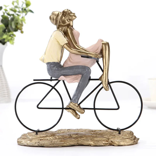 Our Journey" Romantic Couple on Bicycle Sculpture