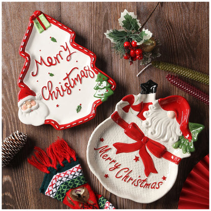 3D Hand-Painted Christmas Plates