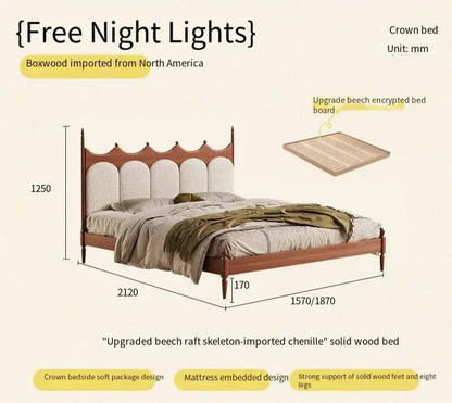 CrownRest™ Solid Wood Bed