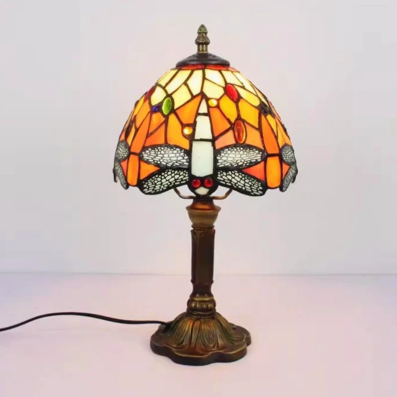 Vintage Stained Glass Desk Lamp