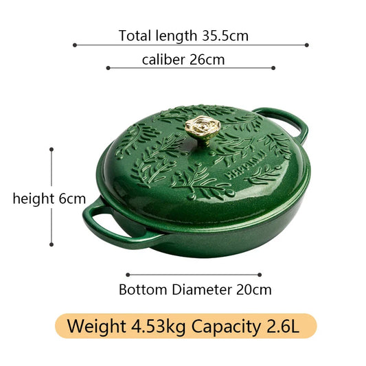 Green Cast Iron Cooking Pot