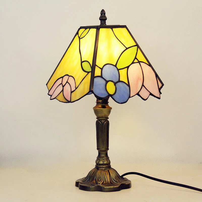 Vintage Stained Glass Desk Lamp