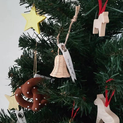 Rattan Bell Christmas Tree Decor