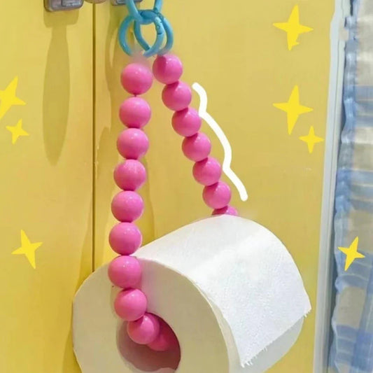 Beaded Hanging Toilet Paper & Tissue Holder | Decorative Multifunctional Home Accessory Bathroom