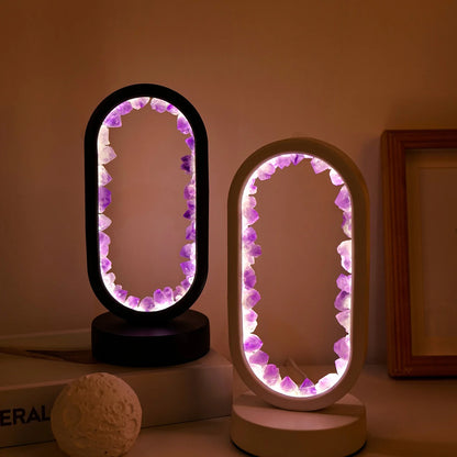 Natural Amethyst Oval Night Light