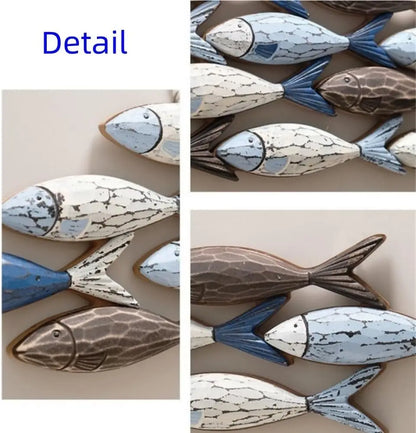Handcrafted Wooden Fish Wall Art
