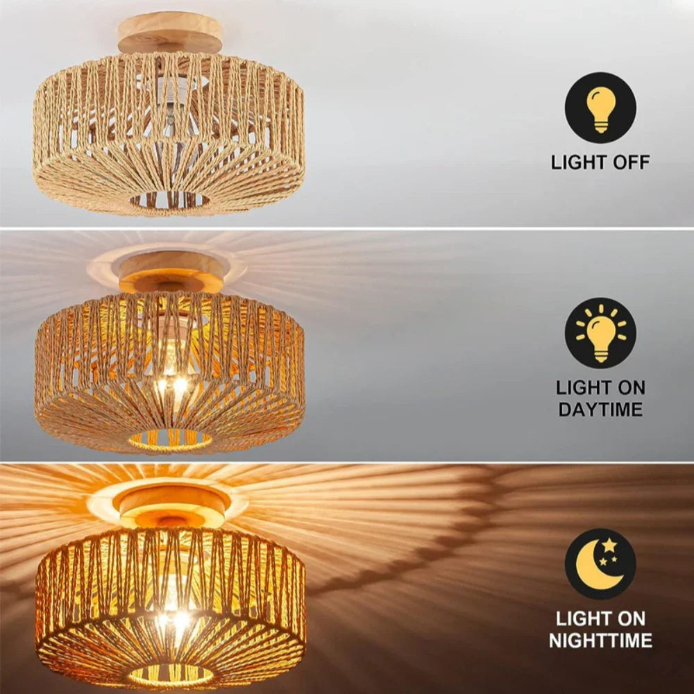 Plafonnier tissé SolHalo