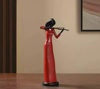Retro Bookshelf Band Figurines - Cute Cartoon Home Decor Gifts artistic home accessories Figurine guitarist figurine Home decor music lover gift Sculpture