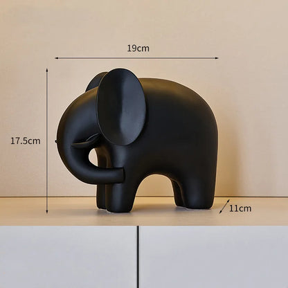 Nordic Style Elephant Resin Statue