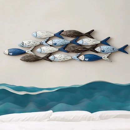 Handcrafted Wooden Fish Wall Art
