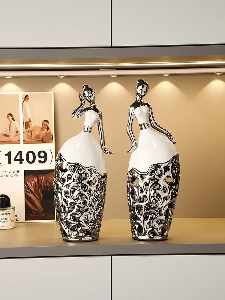 Modern Ceramic Dancer Figurine Sculpture
