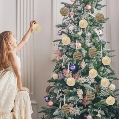 12 peças de decoração de árvore de Natal com bola brilhante e inquebrável