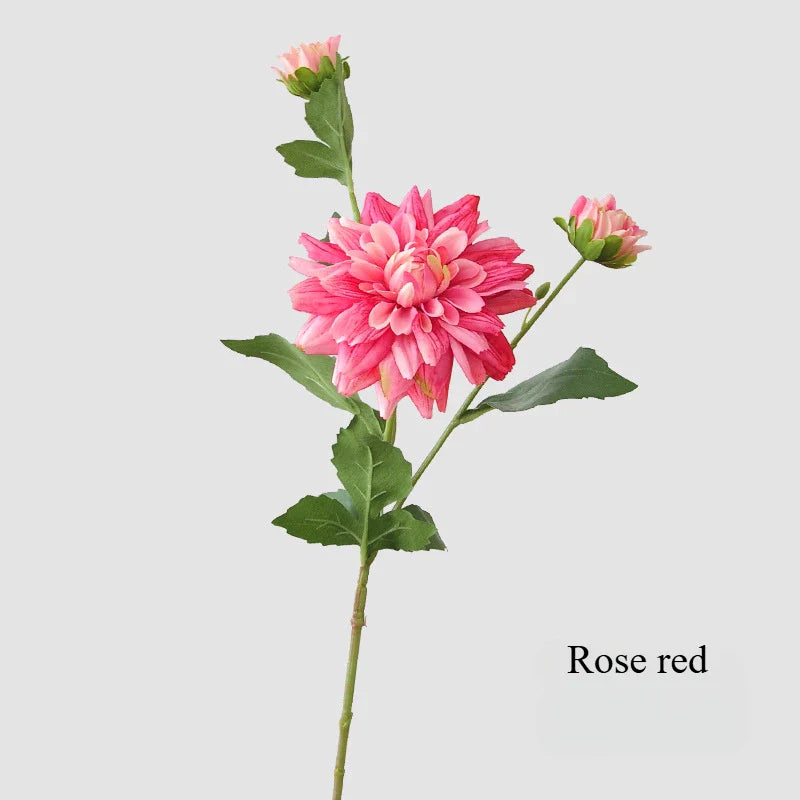 NordDahl Triple Bloom Artificial Dahlia Stem