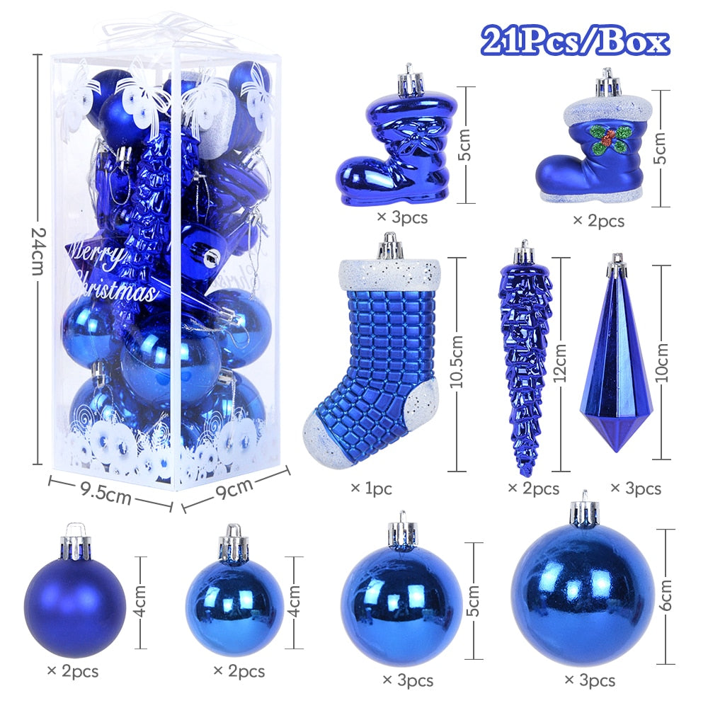 21Pcs Xmas Tree Ball