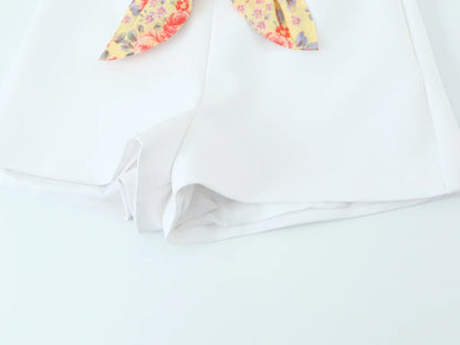 SILKROYA Scarf Belt Shorts