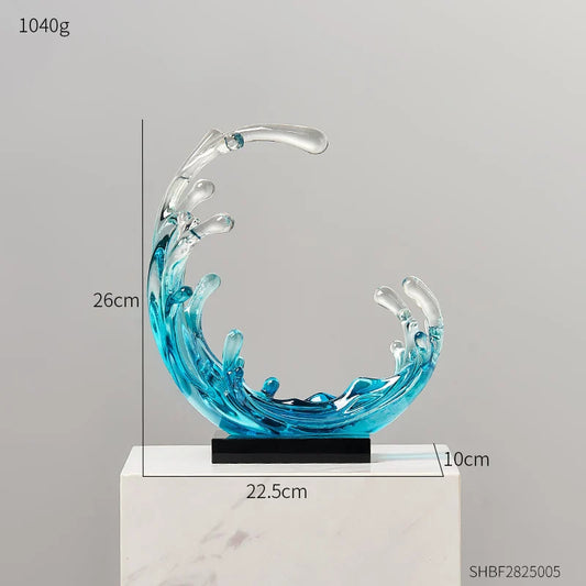 Transparent Ocean Wave Sculpture