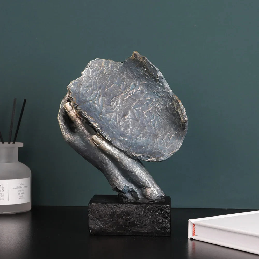 Vintage Gesichtsskulptur aus Kunstharz