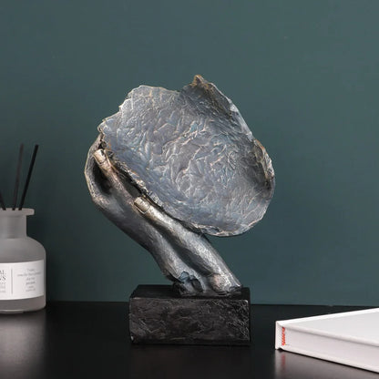 Vintage Gesichtsskulptur aus Kunstharz