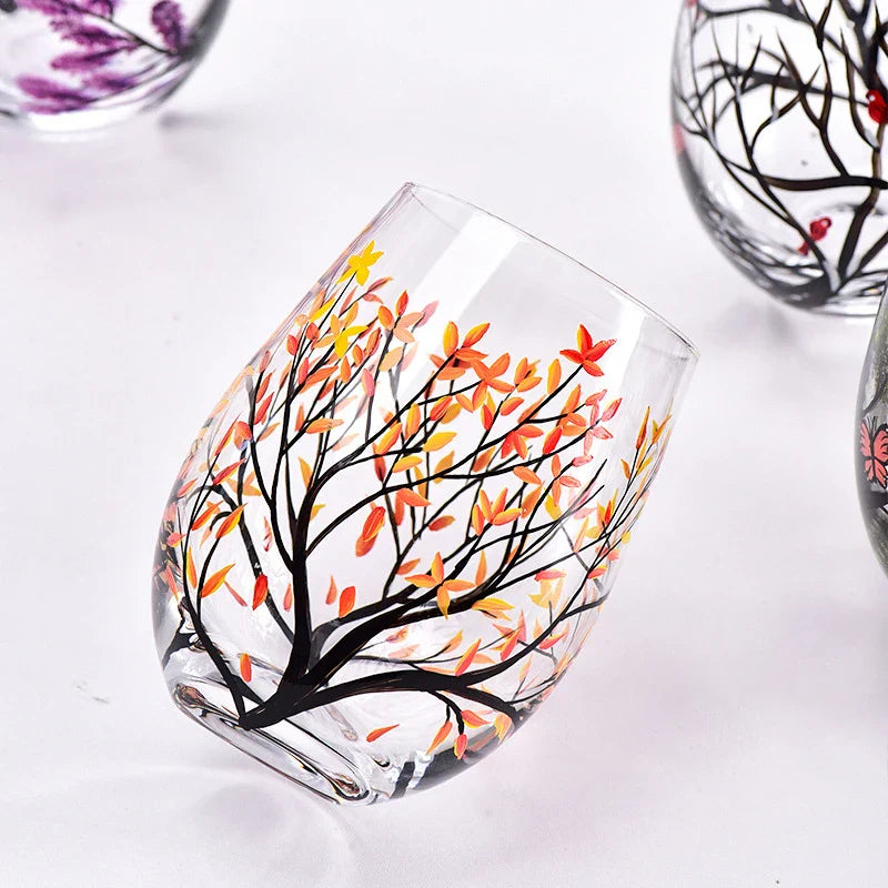 Taza de cristal Four Seasons Trees