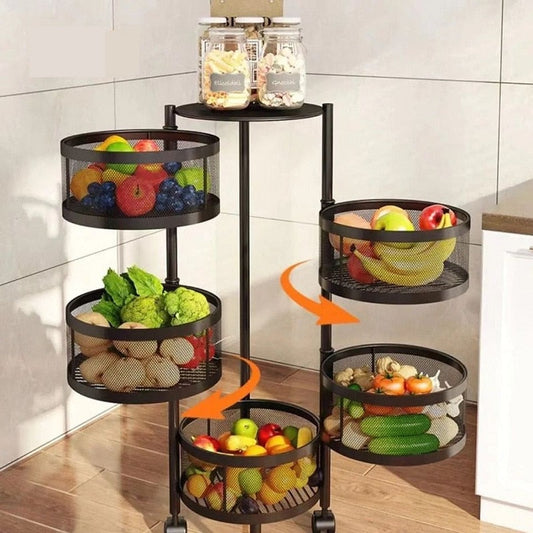 Multi-Layer Rotating Storage Rack