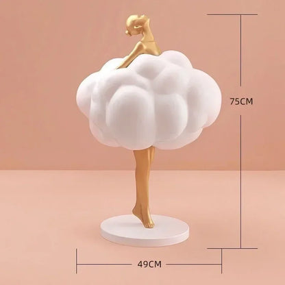 Modern Ballet Girl Cloud Statue