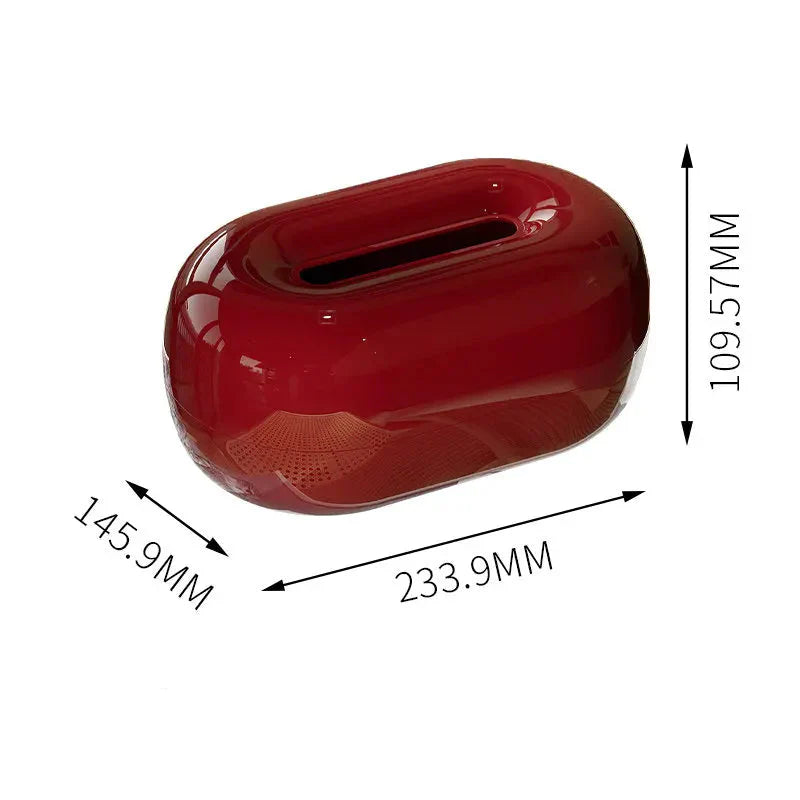 Creative Oval Porcelain Pull-Out Tissue Box for Home Decor