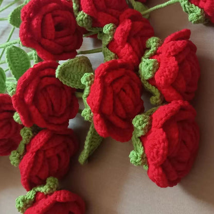 Hand-Knitted Roses Bouquet