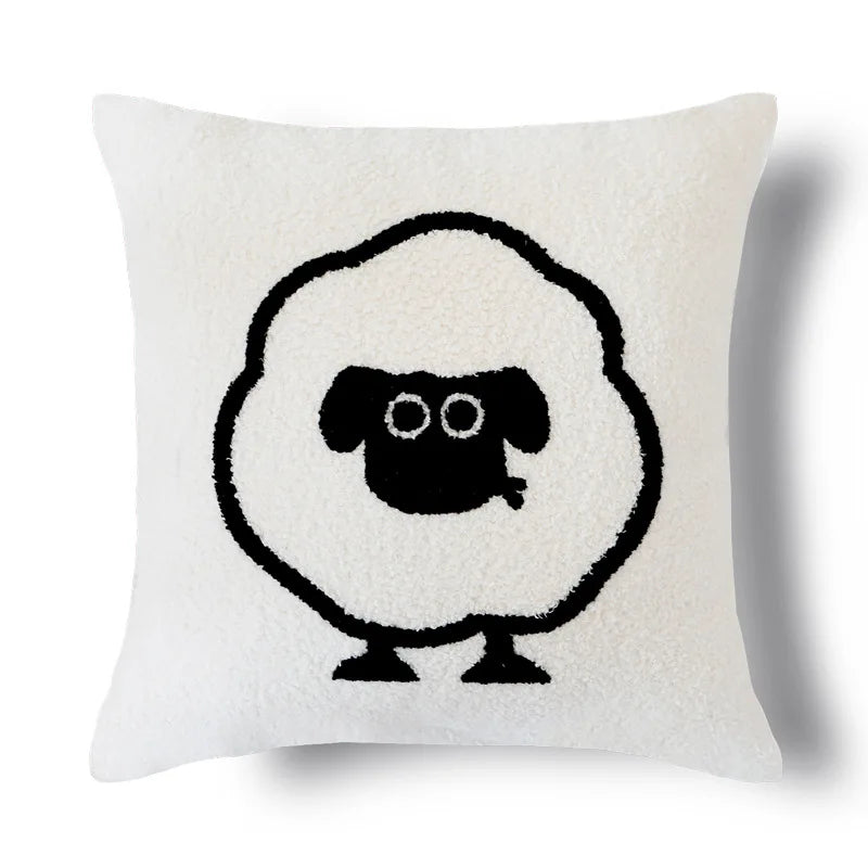 Cartoon Sheep Pillow Cover