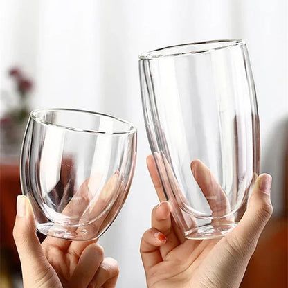 Double Wall Insulated Glass Cup