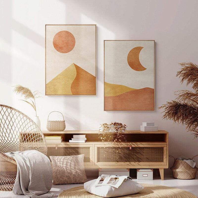 Sahara Sun and Moon Canvas Wall Art