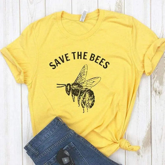 Save The Bees Shirt Crewneck T Shirt Graphic Tee