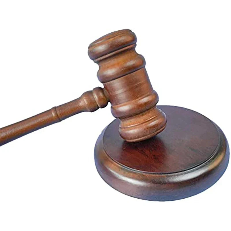 Handgefertigter Richterhammer aus Holz mit Klangblock