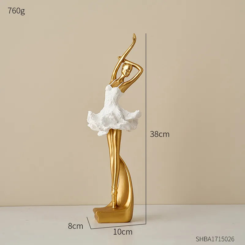 Nordic-Style Ballet Dancer Desktop Decor