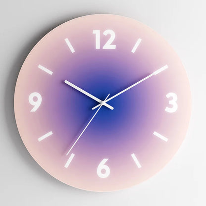 Sunset Gradient Glass Wall Clock