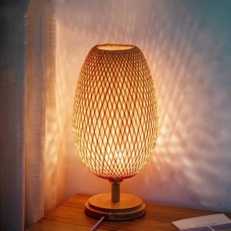 Vintage Bamboo Table Lamp