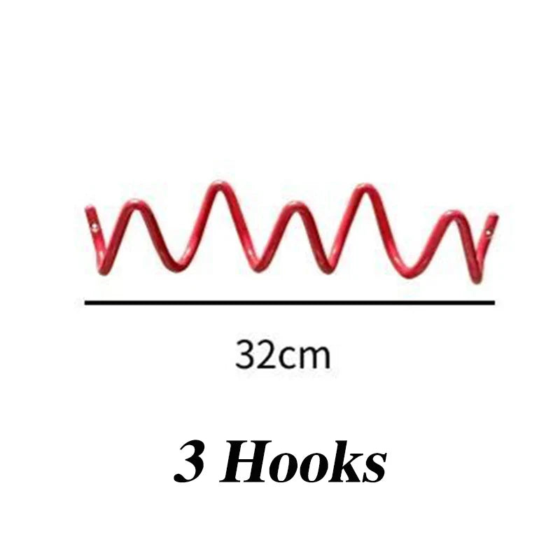 Creative Wave Iron Wall-Mounted Coat Rack | Minimalist Multi-Hook Clothes Organizer