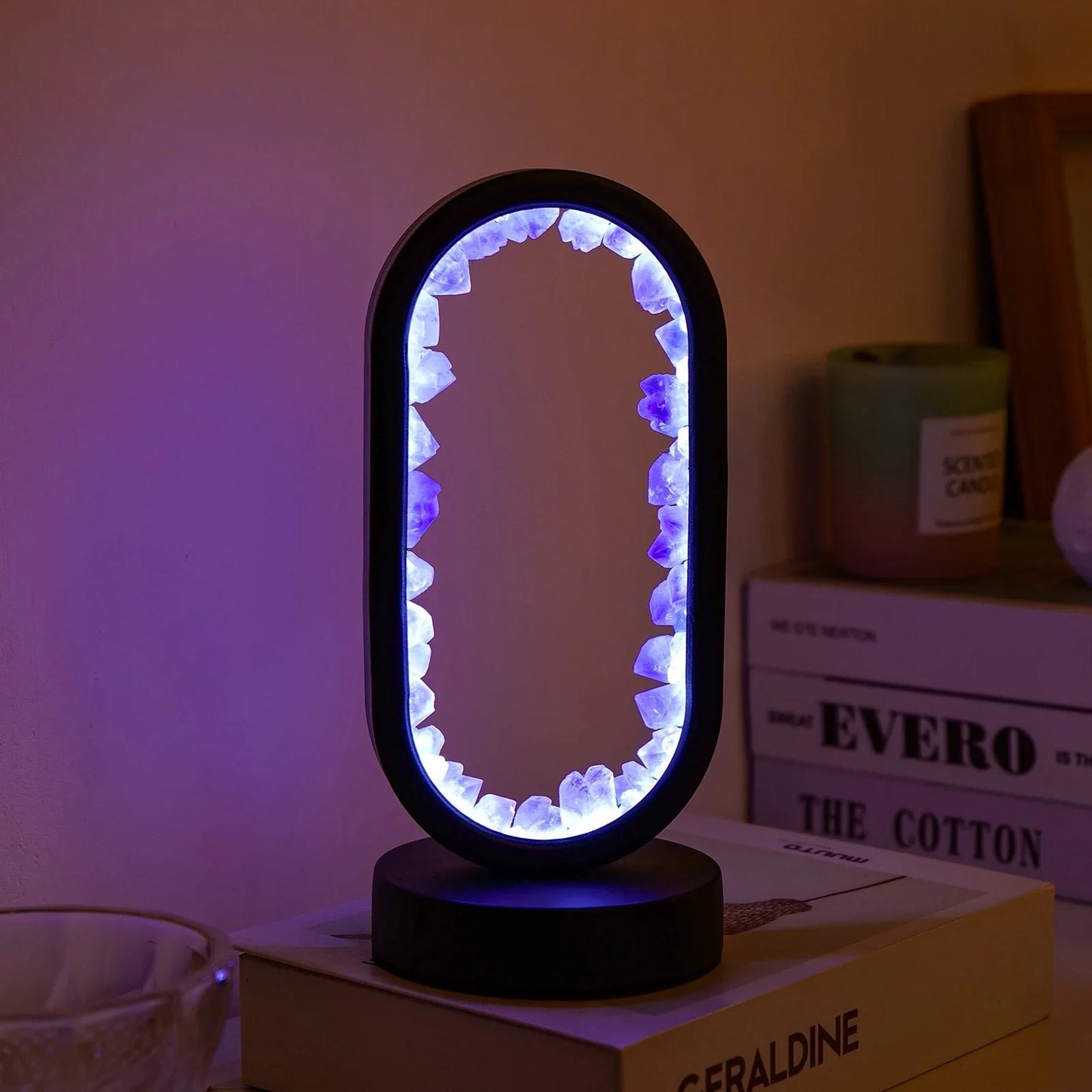 Natural Amethyst Oval Night Light