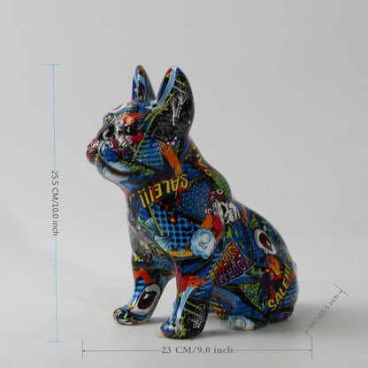 Nordic Graffiti Bulldog Figurine