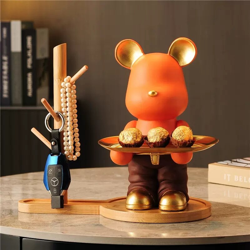 Creative Nordic Bear Storage Tray Sculpture