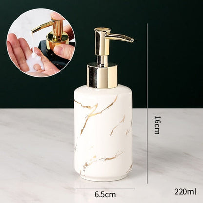 Elegant Solid Marble Soap Dispenser