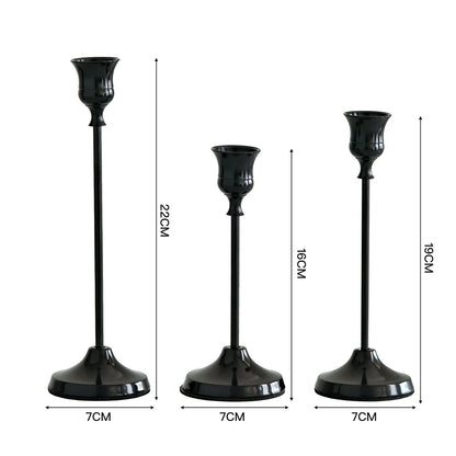 European-Style Minimalist Metal Candlestick Holders