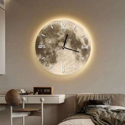 LunaGlow 20-Inch LED Moon Wall Clock
