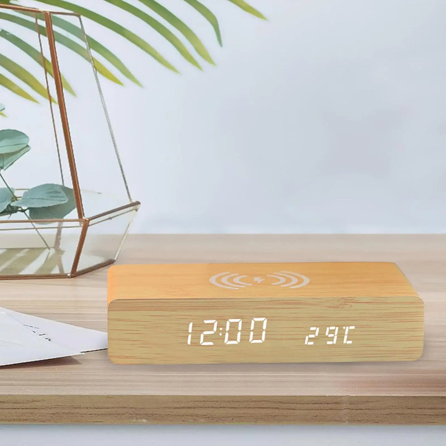 Wireless Charging LED Alarm Clock